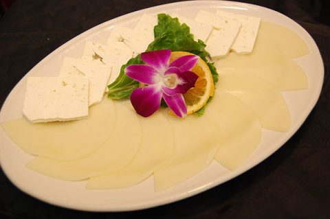 Assorted Cheese: Provolone, Feta cheese.